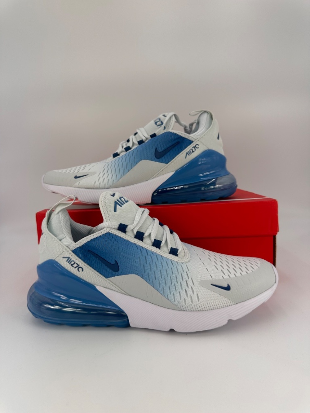 Nike Air Max 270 Off White/Court Blue (943345 125) Big Kid's